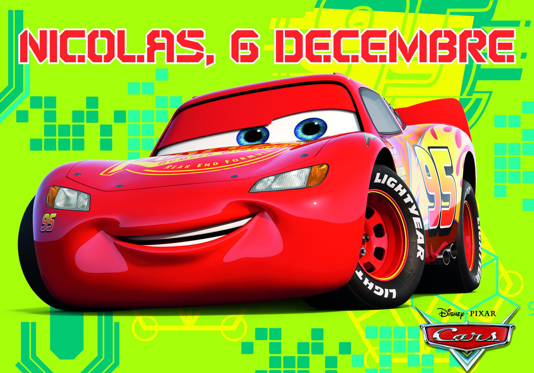 ST NICOLAS GARCON DISNEY CARS