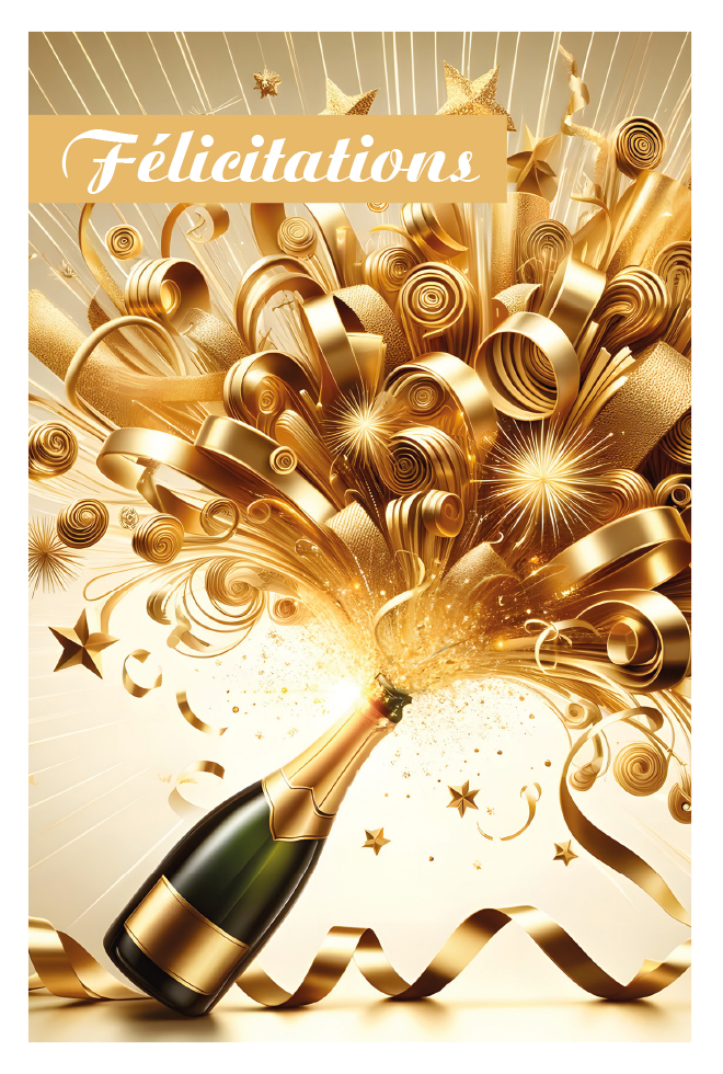 CI FELICITATIONS dorure gaufrage