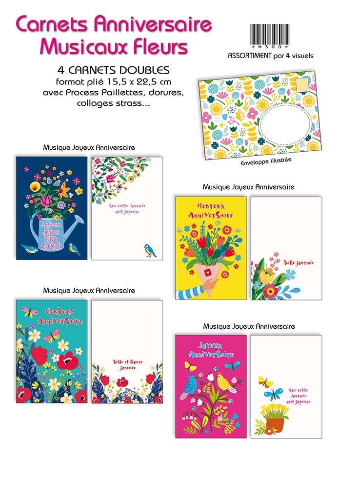 CARNETS MUSICAUX FLEURS