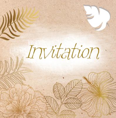 CI POCH INVITATION 5 CARTES DOUBLES + ENV-