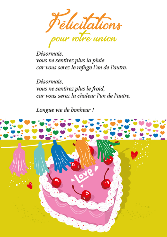 FELICITATIONS POUR VOTRE UNION