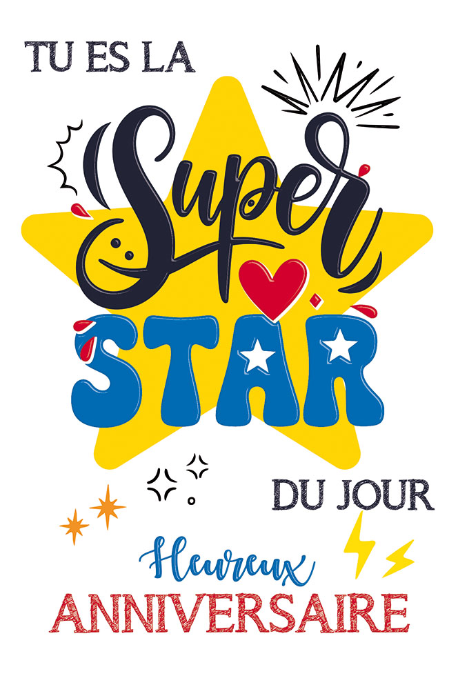 ANNIV ADO ROCK STAR dorure/gaufrage