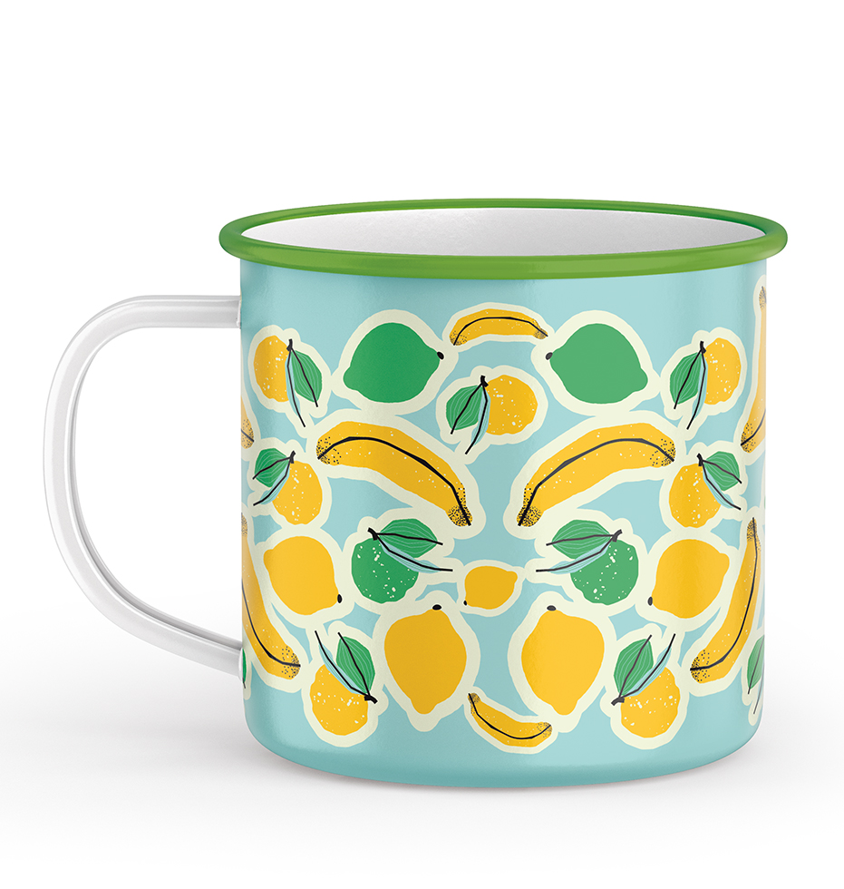 MUG METAL CITRONS