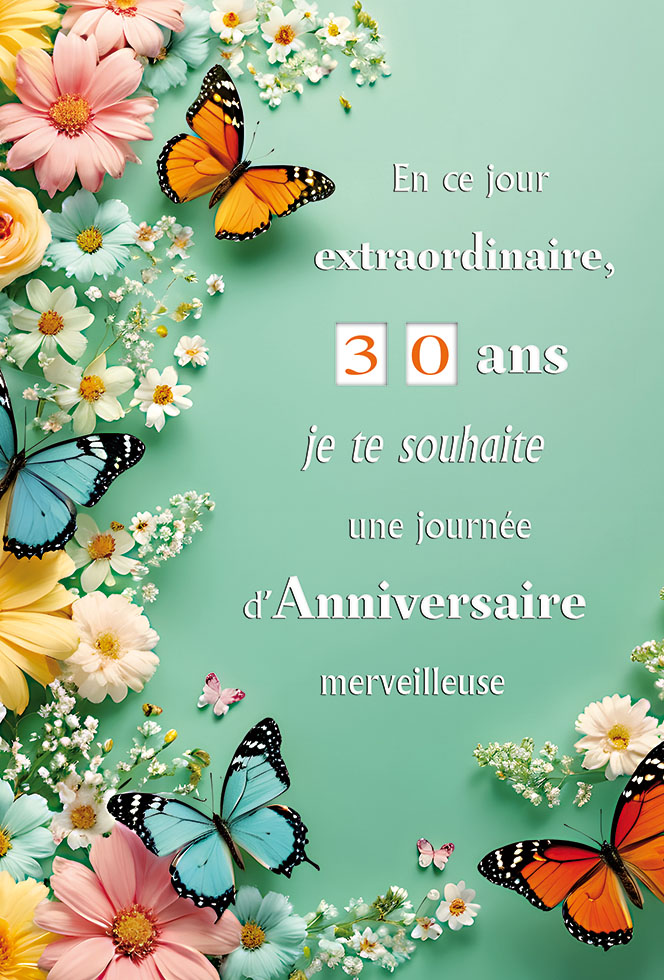 ANNIVERSAIRE FEMME  PAPILLONS