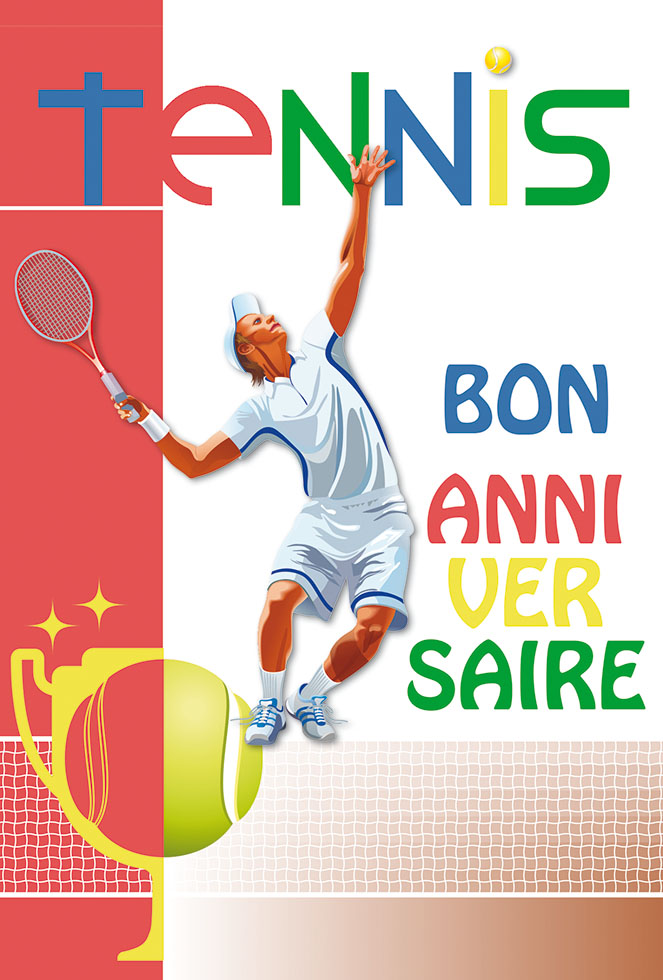 CARNET ANNIV H TENNIS dorures )