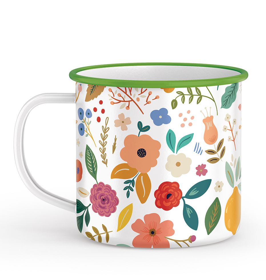 MUG METAL FLEURI