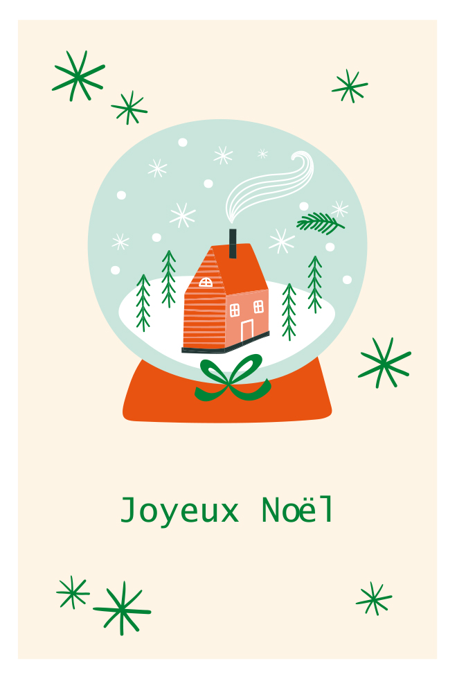 CI JOYEUX NOEL  BOULE A NEIGE