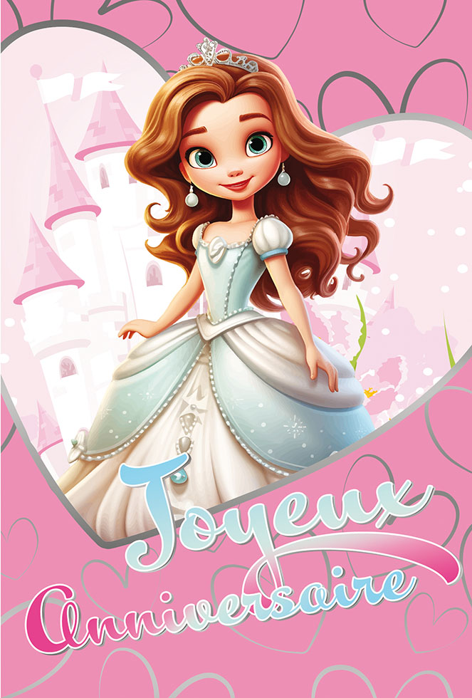 ANNIVERSAIRE  ENFANT  PRINCESSE  dorure /paillette