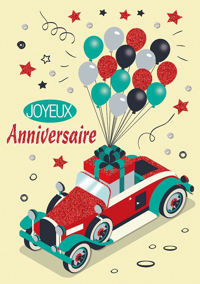 CARNET  MAXI  ANNIVERSAIRE BALLONS