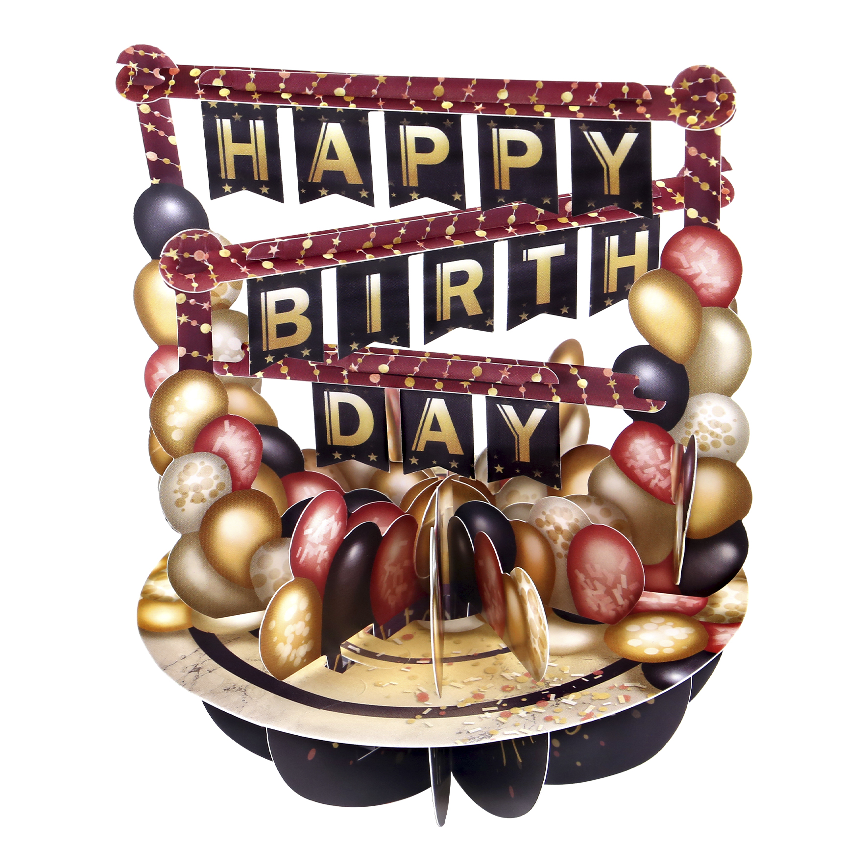 CARNET PIROUETTE 3 D  HAPPY BIRTHDAY