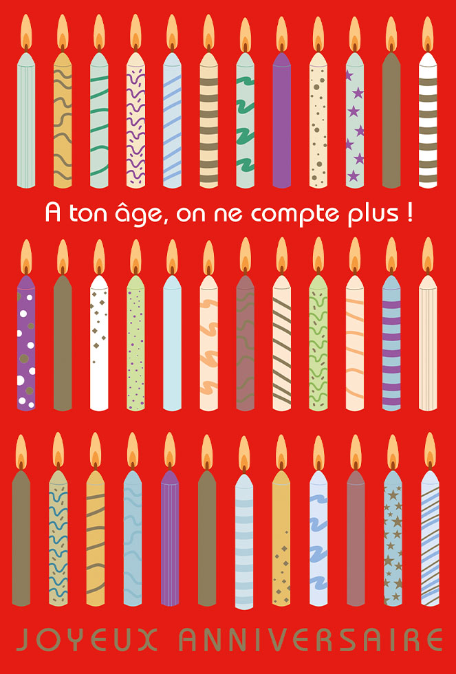 ANNIV  BOUGIES dorure