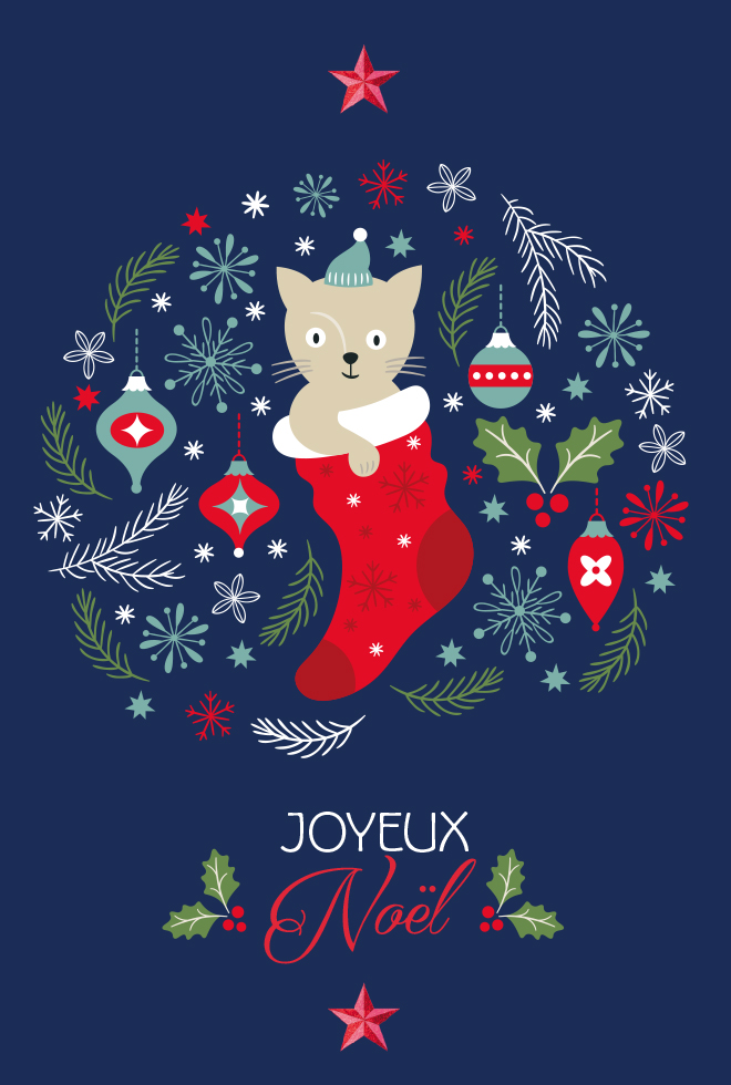 CI JOYEUX NOEL  CHAUSSETTE DU PERE NOEL