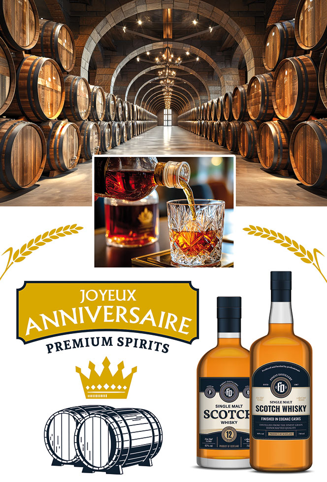 ANNIV HOMME WHISKY Dorures gaufrage