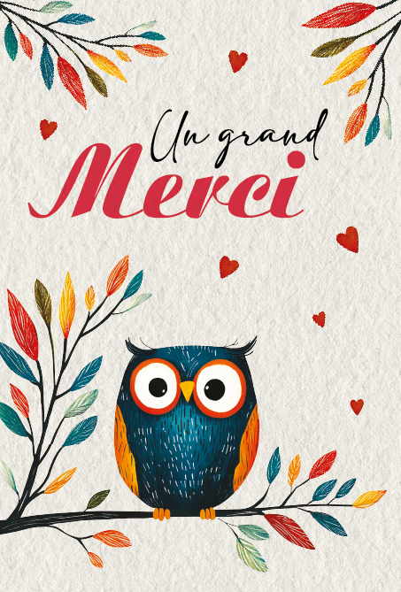  CI MERCI 12 * 17  dorure gaufrage