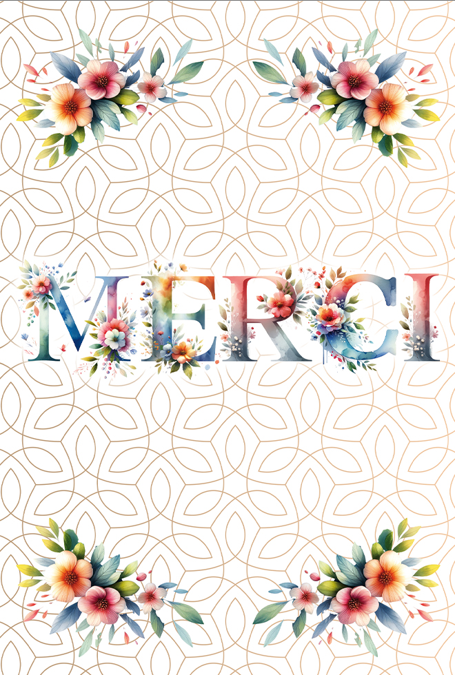  CI MERCI 12 * 17  dorure gaufrage