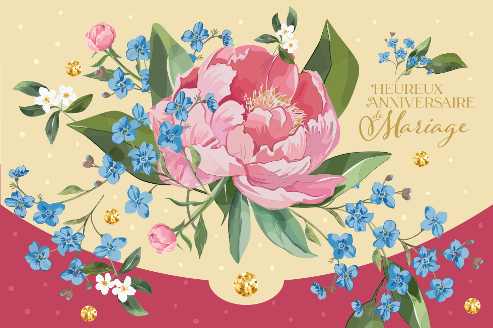 Porte billet For You Anniversaire de Mariage