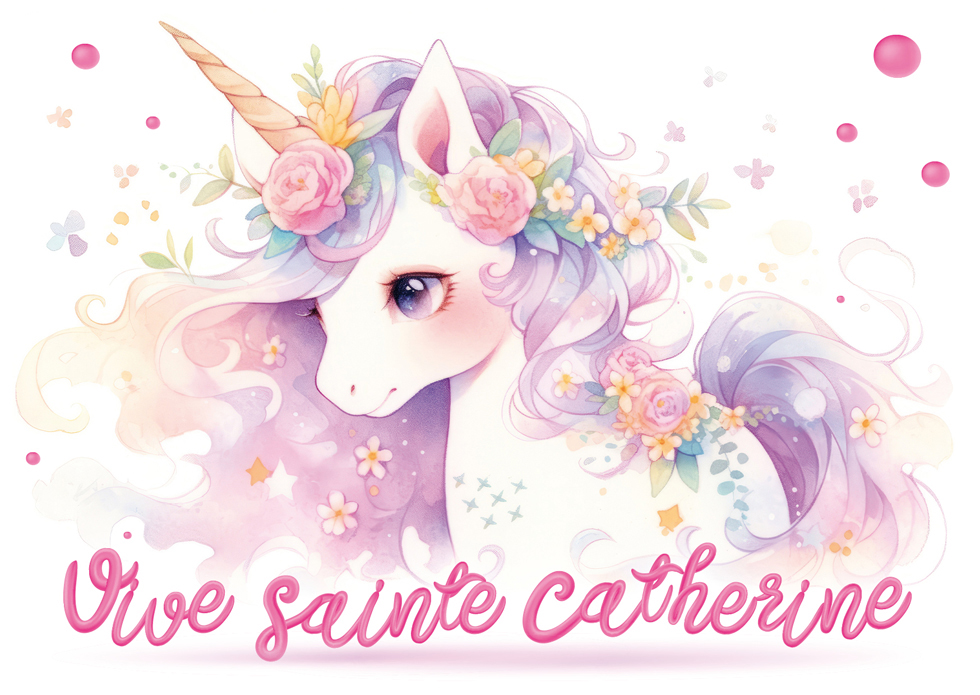 STE CATHERINE FILLE  LICORNE