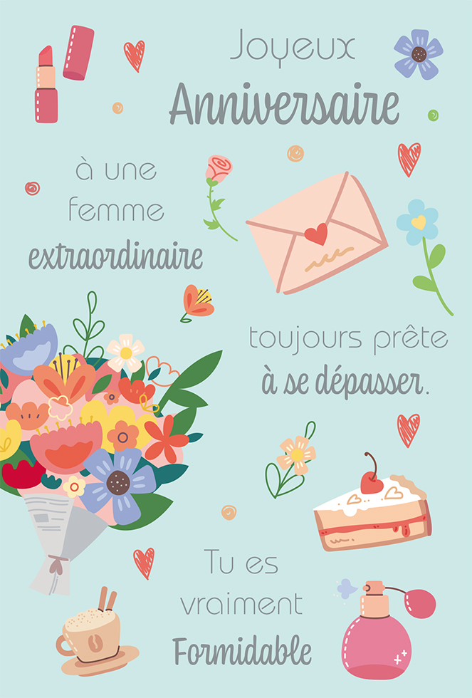 ANNIVERSAIRE COMPLIMENTS dorure / gaufrage