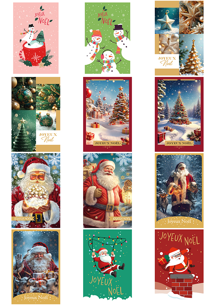 POCHETTES DE 12  MIGNONNETTES DE NOËL