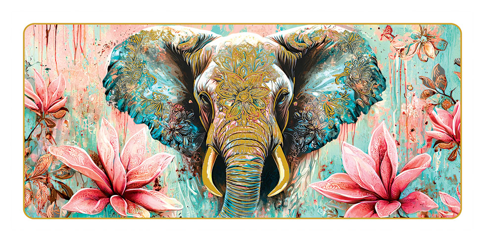 ELEPHANT ENTOURE DE FLEURS ...NEW 2026