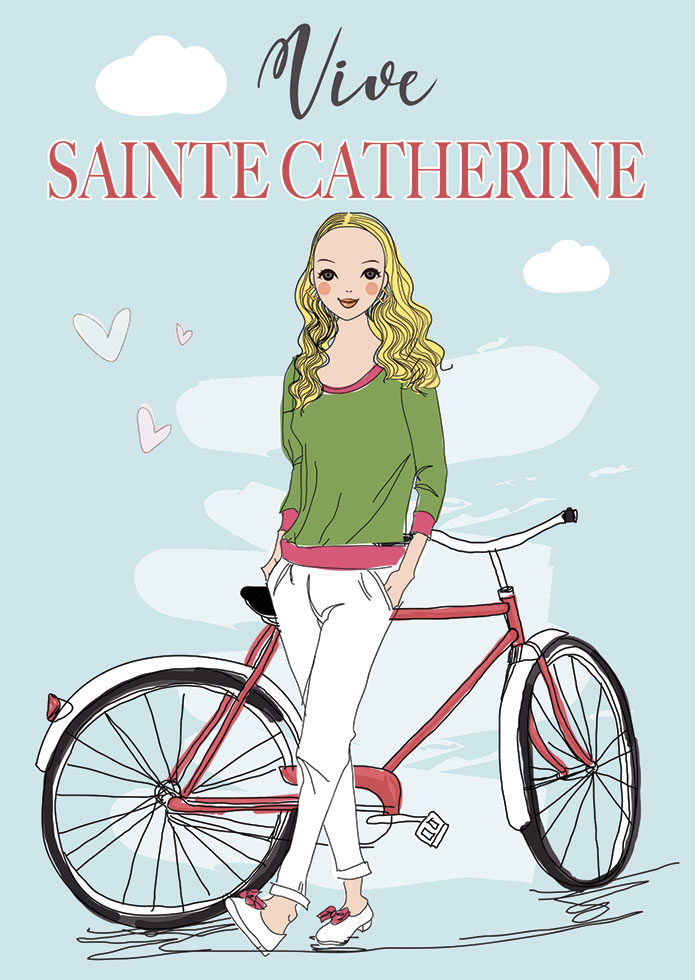 STE CATHERINE FILLE EN BICYCLETTE