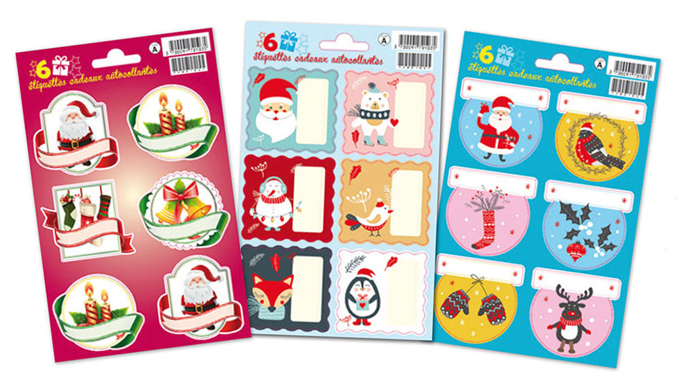 ETIQUETTES CADEAUX  3 PLANCHES