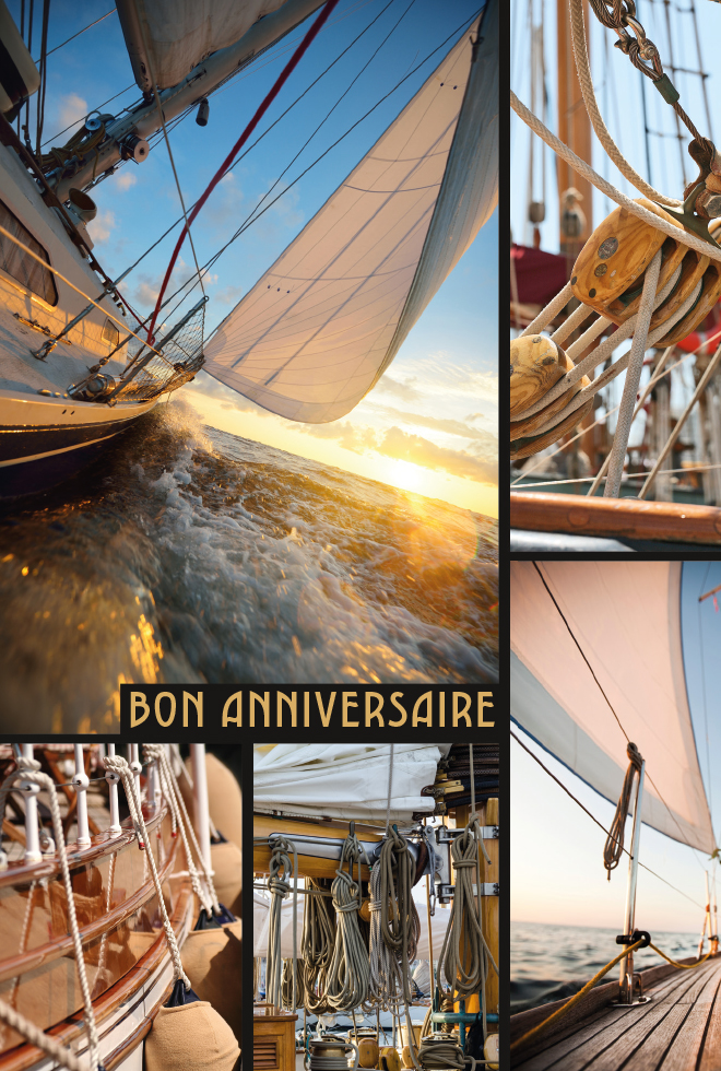 ANNIV HOMME  BATEAU dorure
