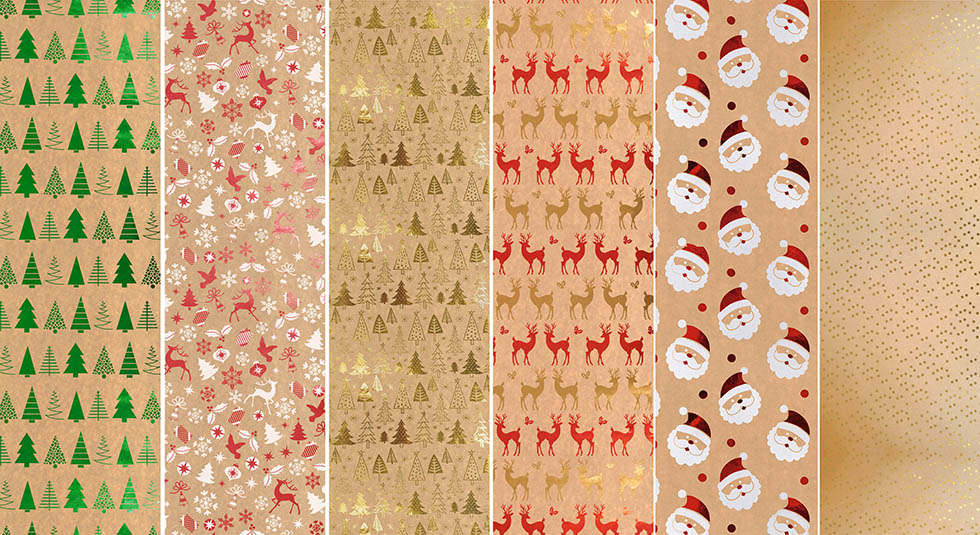 PAPIER KRAFT MOTIFS NOËL
