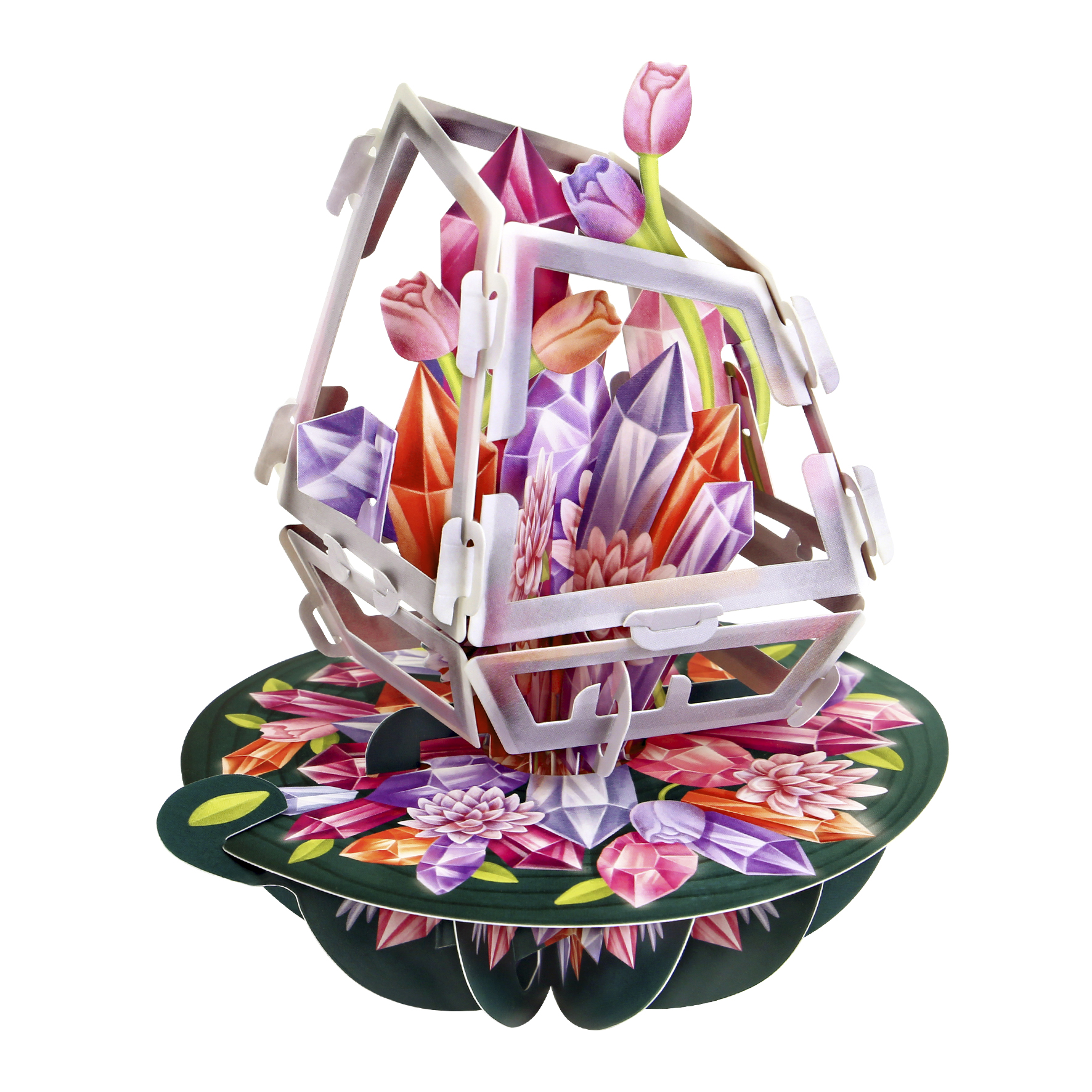 CARNET PIROUETTE 3 D  COMPOSITION FLORALE