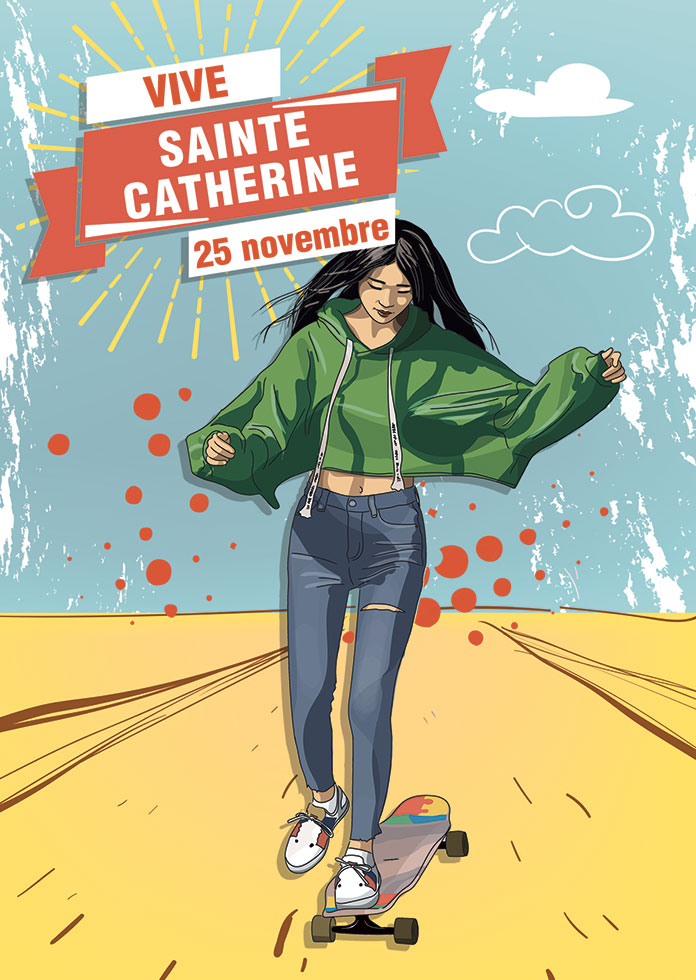 STE CATHERINE FILLE SKATEUSE