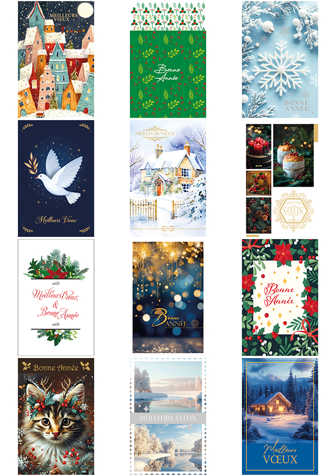 POCHETTES DE 12 MIGNONNETTES DE BONNE ANNEE