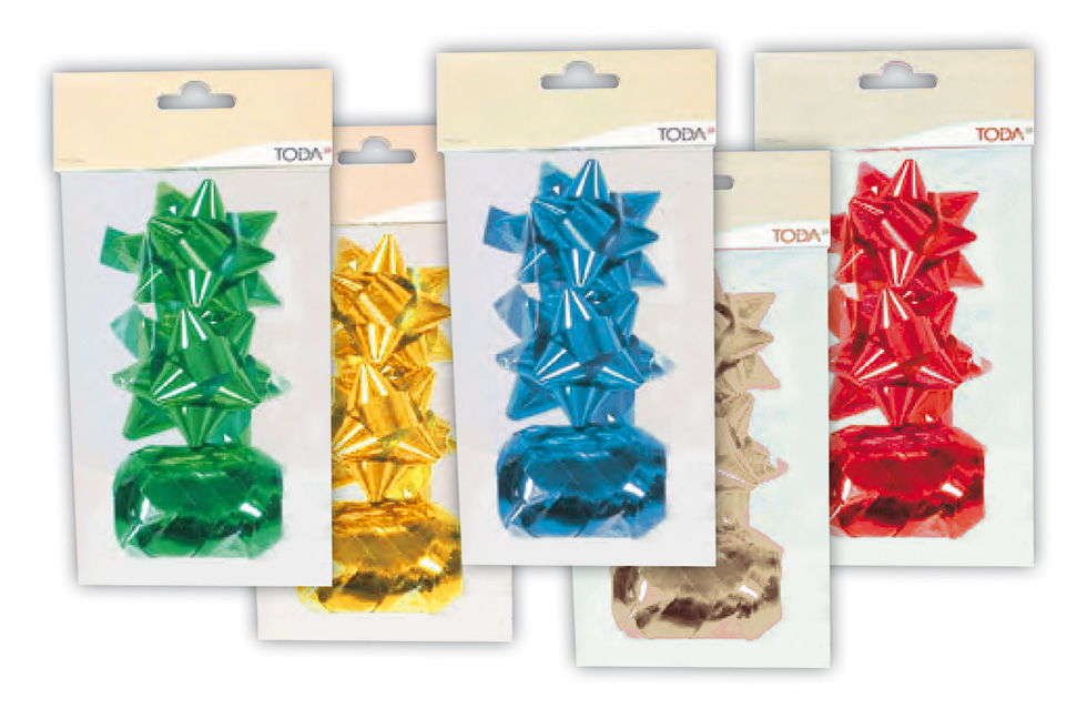 SACHET DE 2 ETOILES+ 1 BOLDUC COULEUR ASS