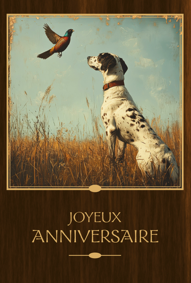 ANNIV HOMME CHASSE Dorures gaufrage
