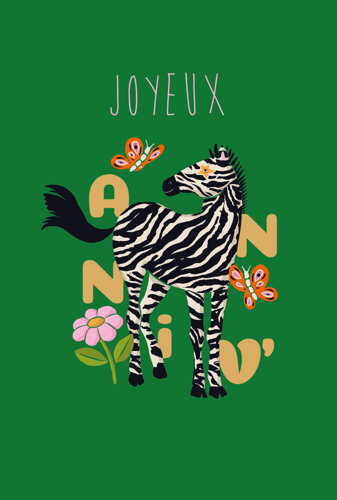 CARNET ADO  ZEBRE  dorure)