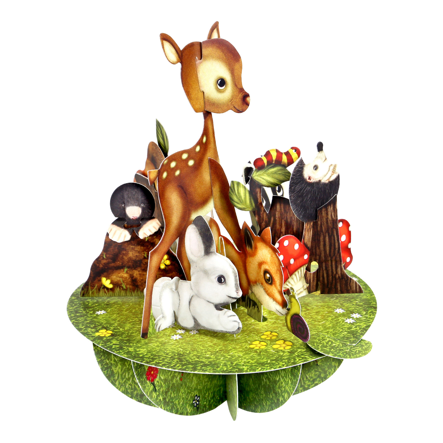 CARNET PIROUETTE 3 D  ANIMAUX DE LA FORÊT