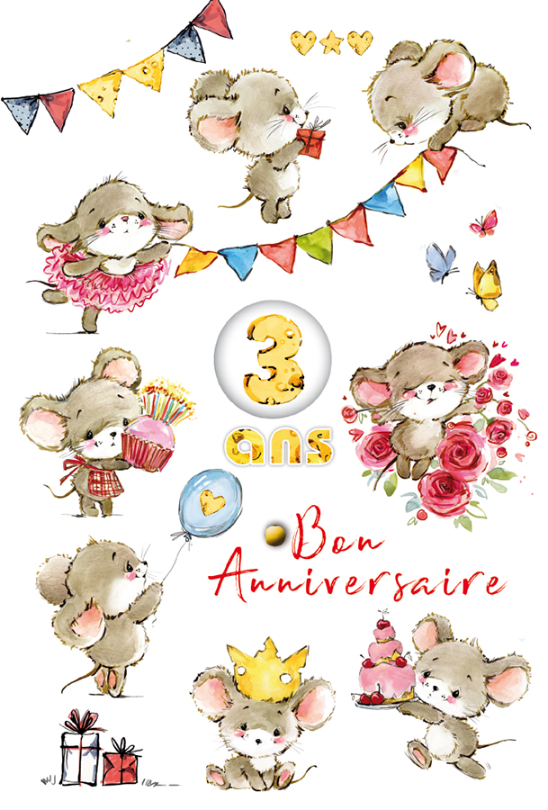  ANNIV PETITE SOURIS dorure/gaufrage/roulettes