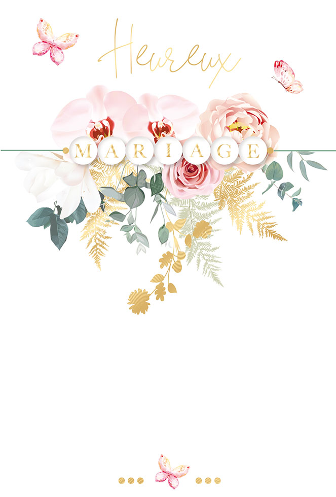 CI MARIAGE "COURONNE ROSE" dor/gau/pail )