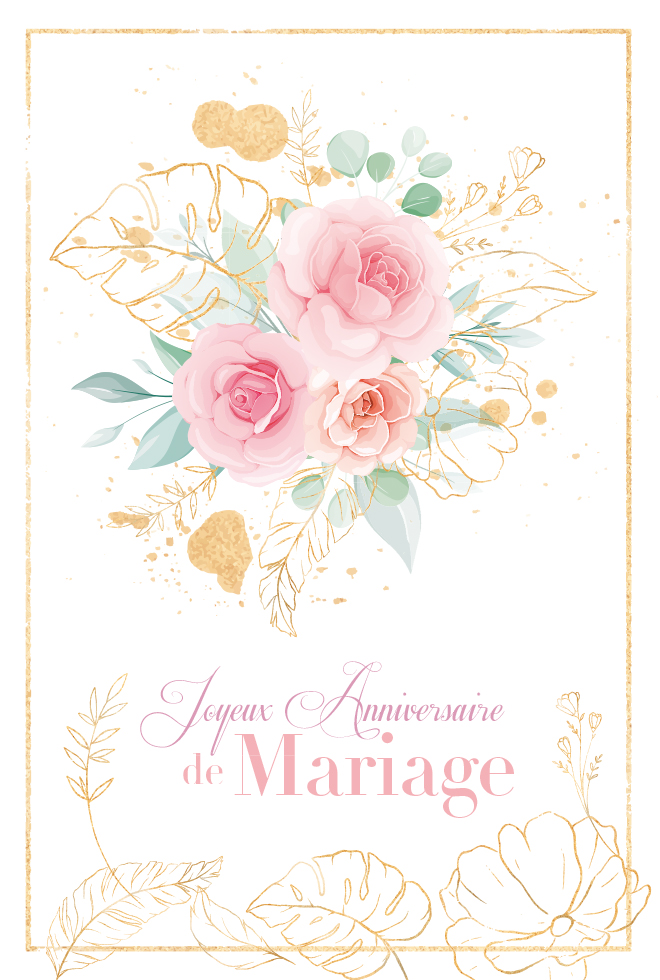 CI ANNIV MARIAGE ROSE TENDRE