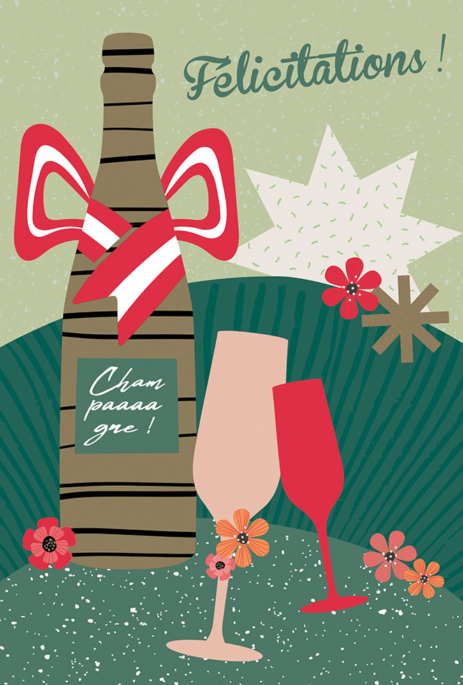 CI FELICITATIONS dorure gaufrage