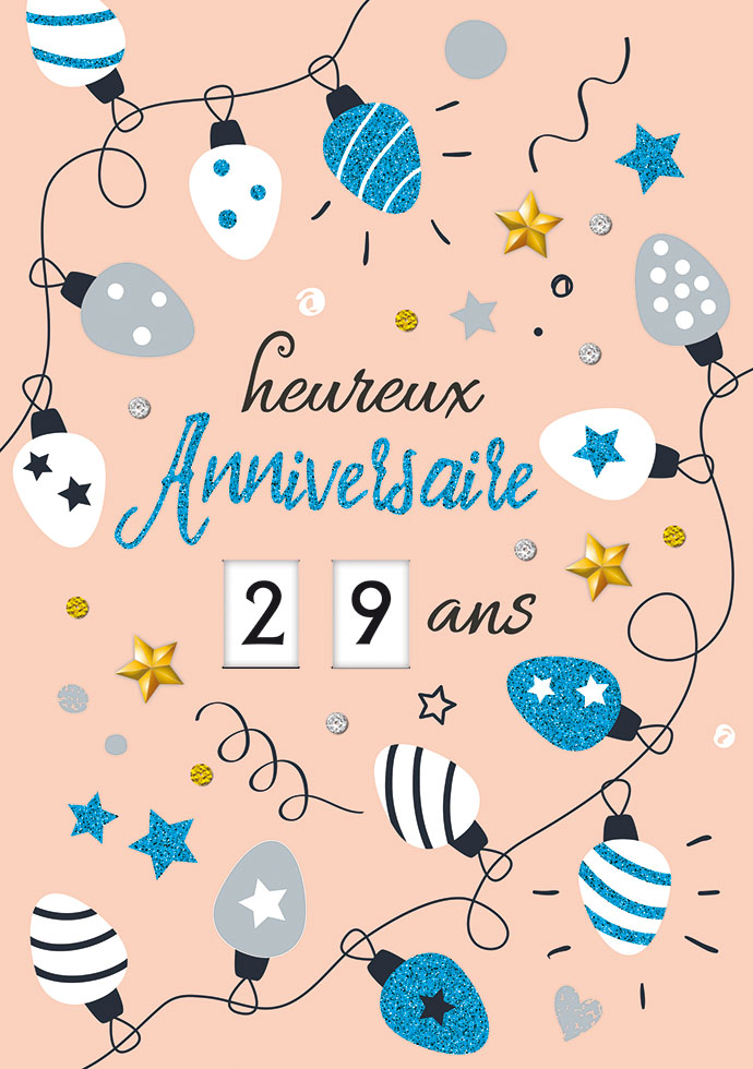 CARNET  MAXI  ANNIVERSAIRE GUIRLANDE TIRETTE