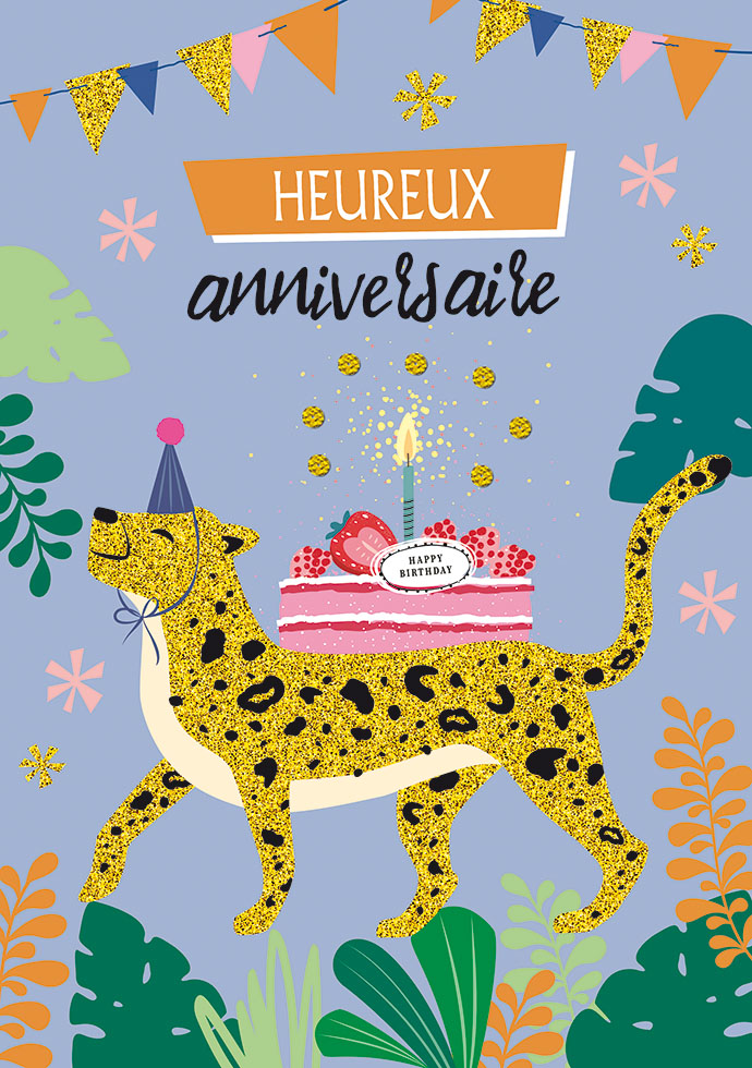 CARNET  MAXI  ANNIVERSAIRE PANTHERE